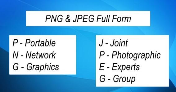 PNG & JPEG Full Form 