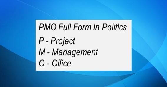 PMO Full Form In Politics 