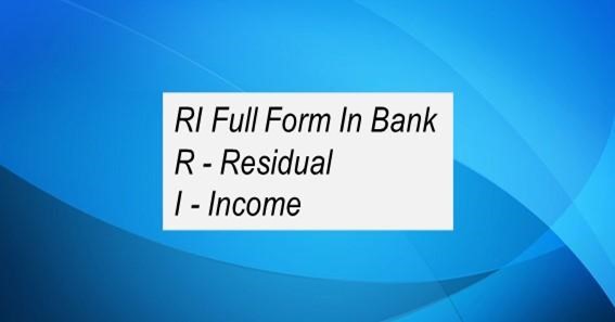 RI Full Form In Bank