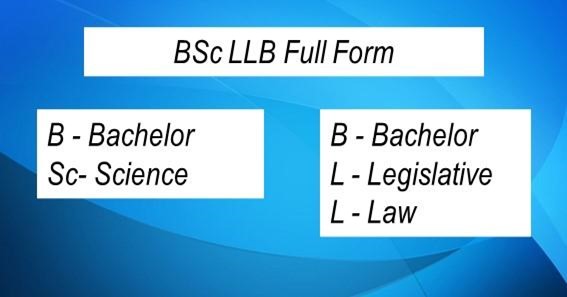 BSc LLB Full Form 