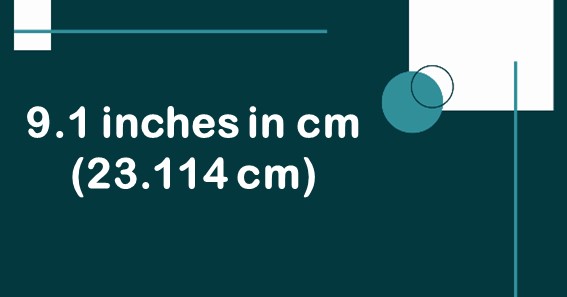 9.1 inches in cm (23.114 cm)